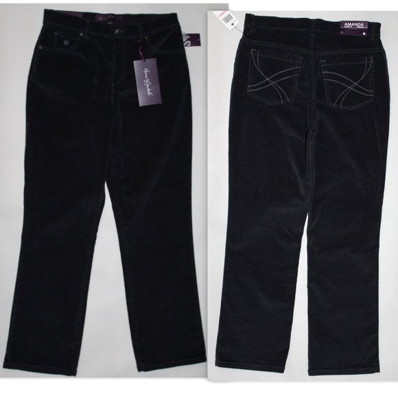 Gloria Vanderbilt 10 Short Amanda Classic Fit Corduroy Straight Leg High Waist - Picture 6 of 6